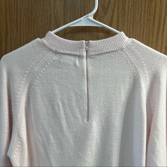Studio Works Soft Pink High Neckline Sweater Women's Size Large Modest - Picture 5 of 7